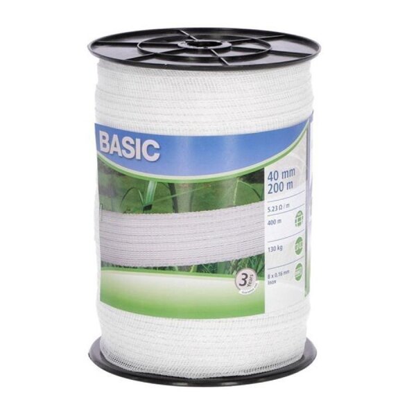 Weidezaunband Breitbandlitze Basic 40mm 200 m