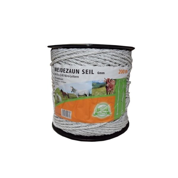Weidezaunseil ca.6 mm 6 Niro 0,40 200 m