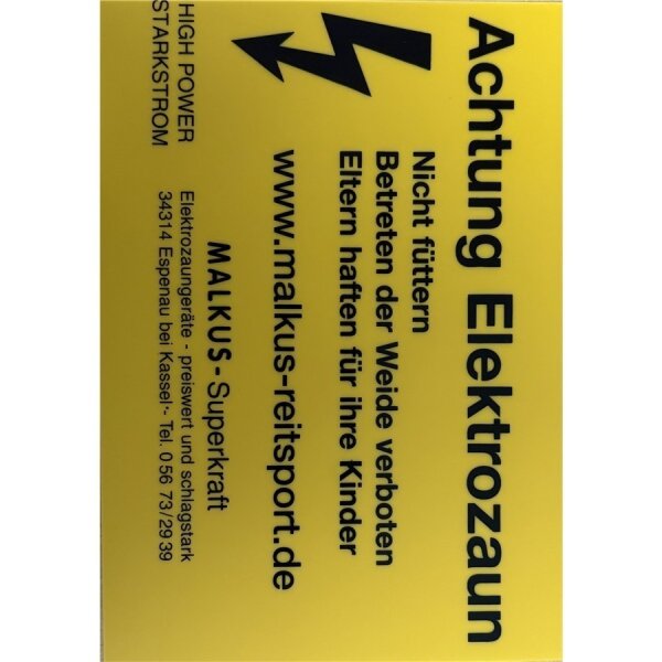 Warnschild Achtung Elektrozaun