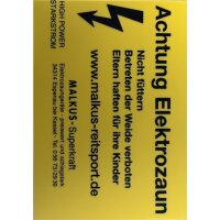 Warnschild Achtung Elektrozaun