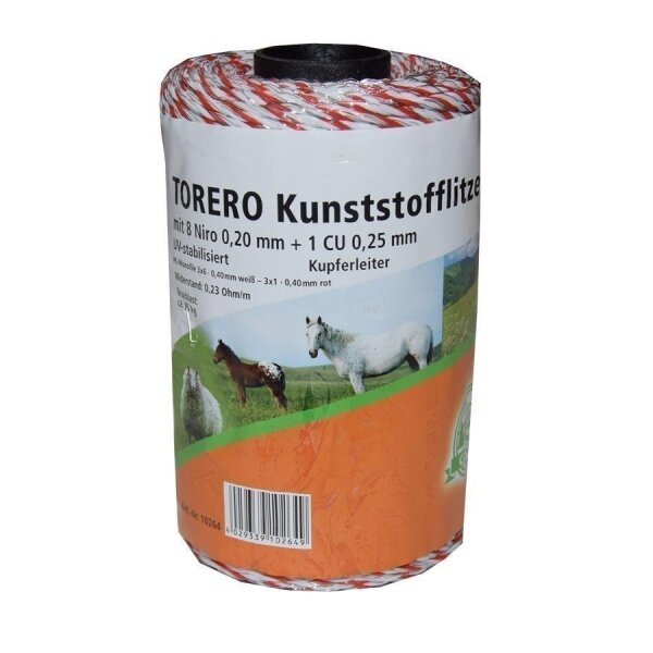 Torero Kunststofflitze weiß/rot